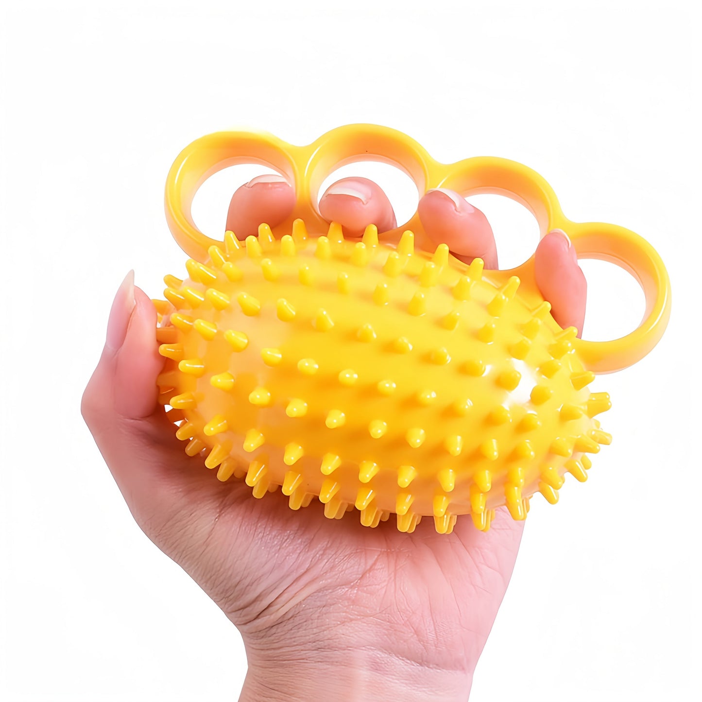 TPU Hand Grip Strengthener, Finger Exerciser, Strength Training Grip Trainer, Uncharged, Durable Exercise Equipment for Improved Hand Strength - Available in Yellow, Blue, Pink