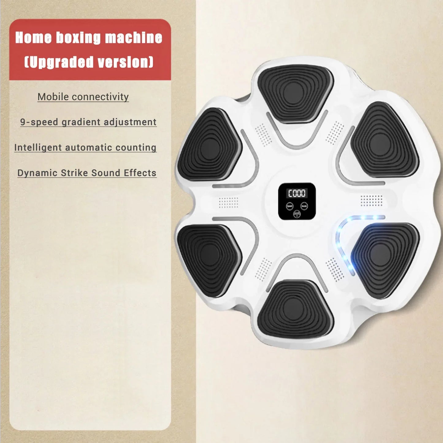 Smart Musical Boxing Trainers devices Digital Target Training Boxing Machine for Office Workers and Students