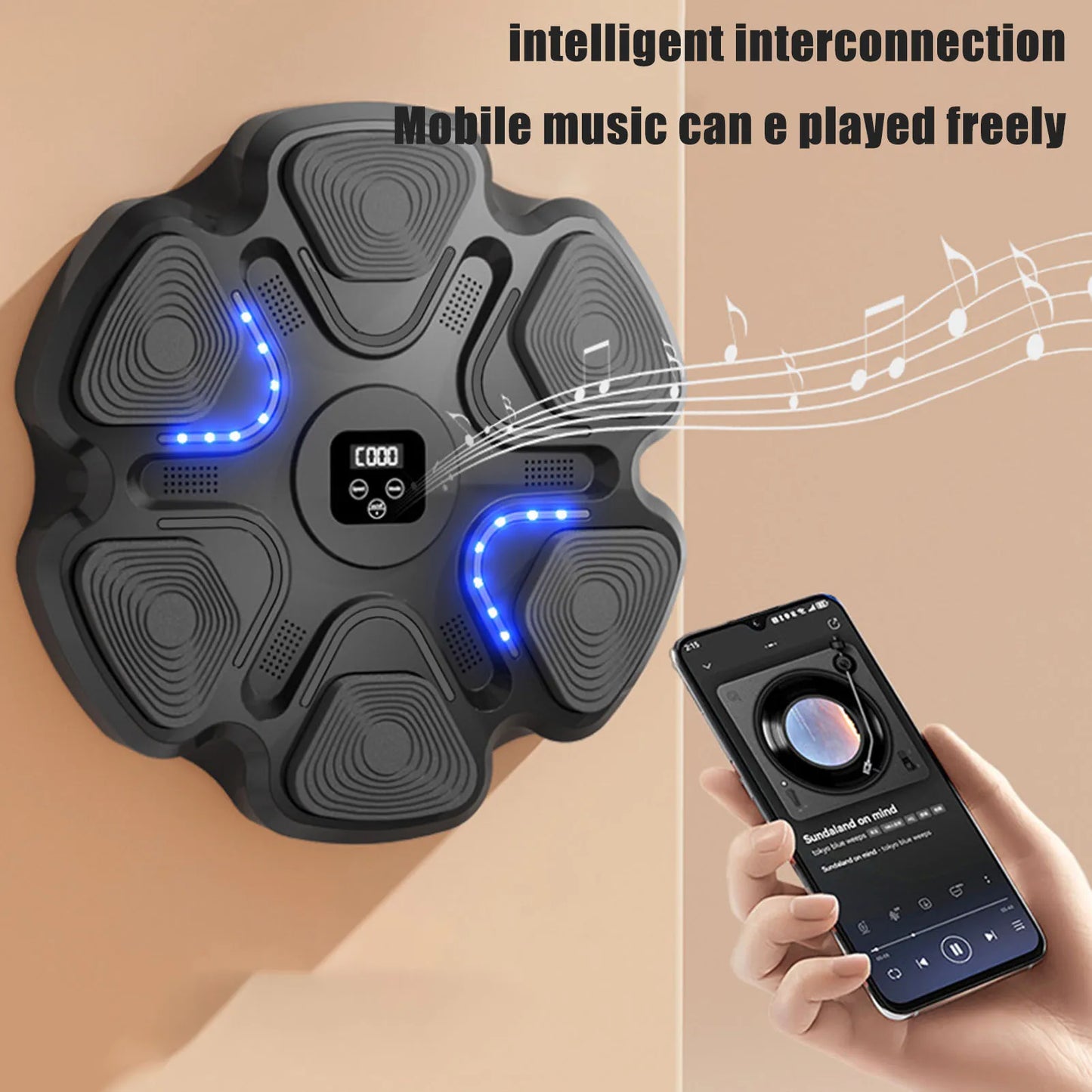 Smart Musical Boxing Trainers devices Digital Target Training Boxing Machine for Office Workers and Students