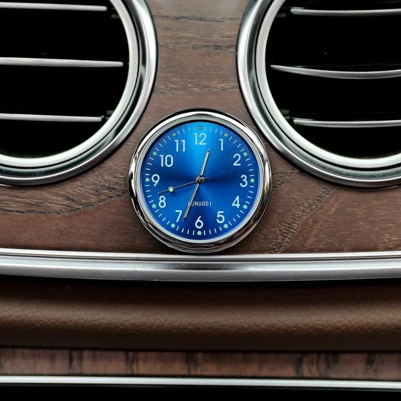 Mini Luminous Car Dashboard Clock Digital Watch Universal Quartz Stick on Auto Ornament for Car Electronics Accessories