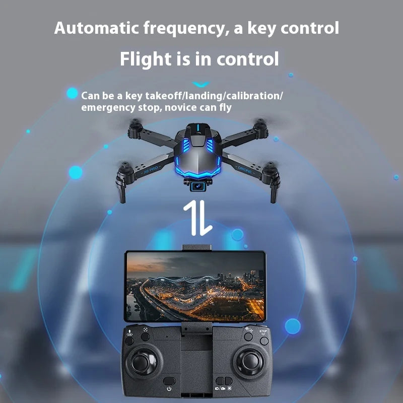 X6 Professional Drone Dual 4k High-Definition Gps, Three-Sided Obstacle Avoidance, Foldable Remote Control Quadcopter