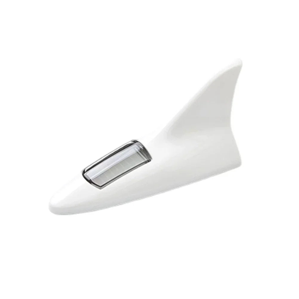 Universal Car Shark Fin Antenna Roof Tail Modification Light with Solar LED Light Car Antenna Driving Safety Warning Light