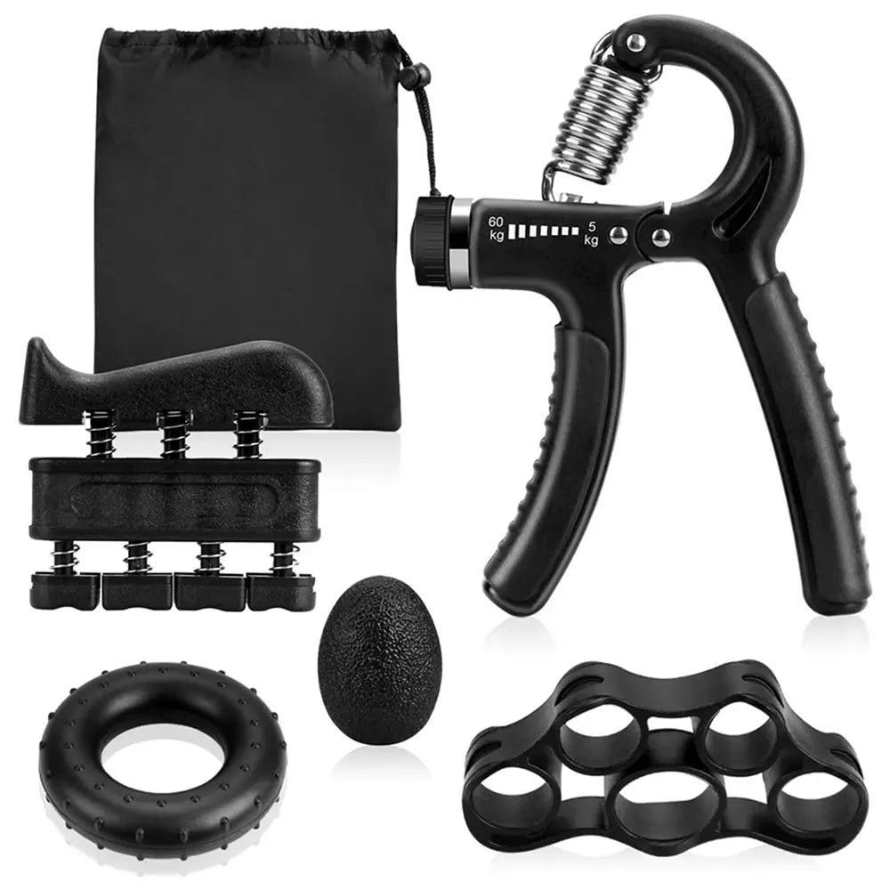 Grip Strength Trainer 6 Pack Forearm Strengthener Finger Stretcher Finger Exerciser Hand Gripper Strength Ring & Stress Ball