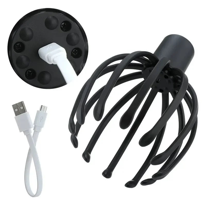 Electric Head Massager Scalp Hair Growth Head Relax Stress Relief Head Scratcher Scalp Stimulation Massage Claw Health Care