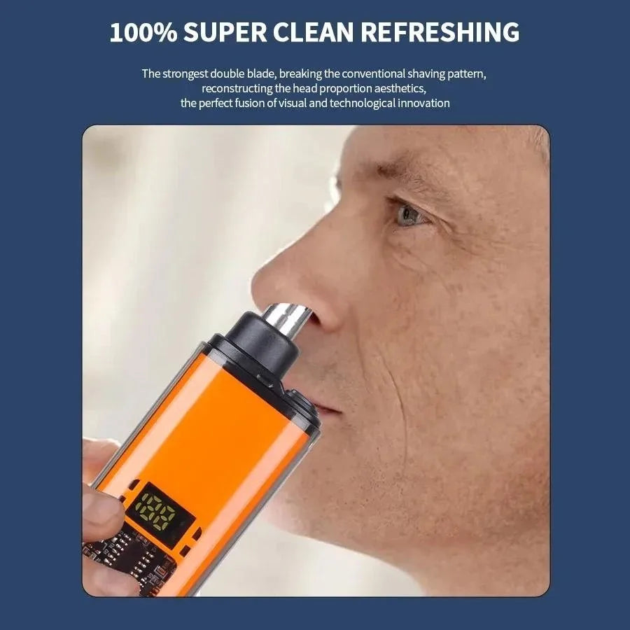 Rechargeable Nose Hair Trimmer Clipper USB Charging Dual-Edge Blades Electric Portable Men Mini Nose Hair Trimmer Face Care Kit