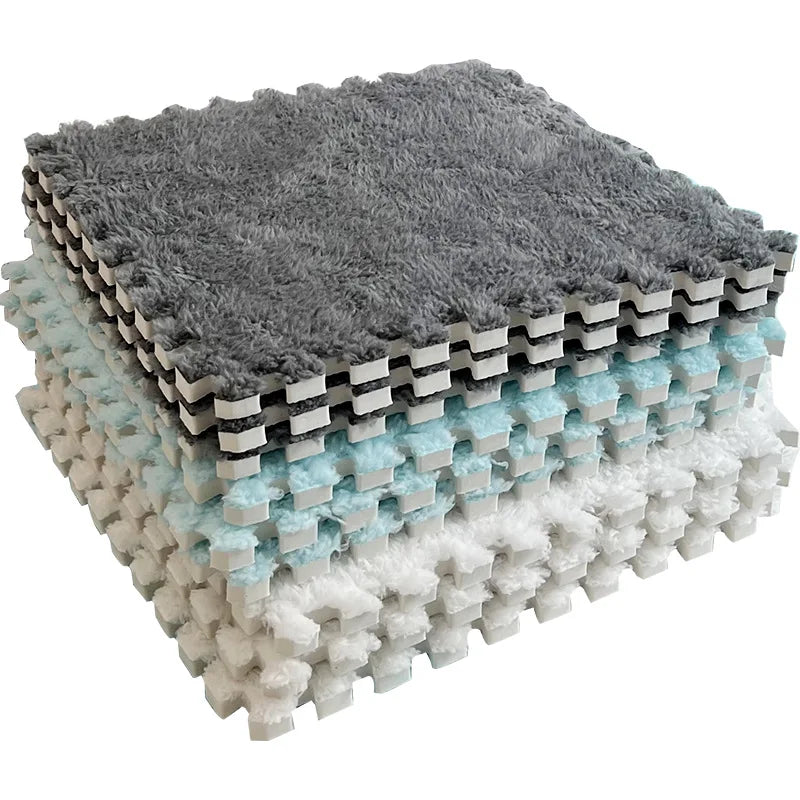 Plush carpet by the bed, full of splicing foam floor mats in the bedroom, cutting tatami mats for home use bedroom decor