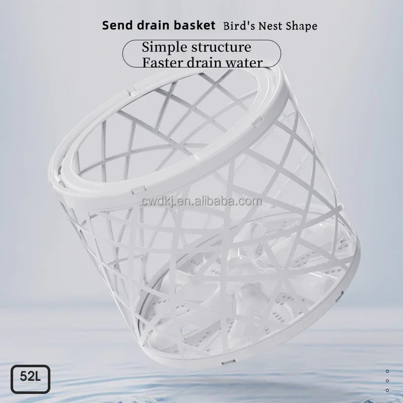 Portable 52L Laundry Washer Folding Mini Washing Machine For Underwear Kids Baby Clothes