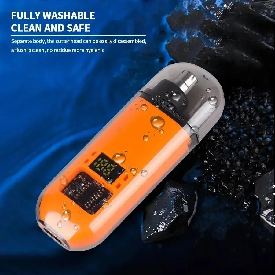 Rechargeable Nose Hair Trimmer Clipper USB Charging Dual-Edge Blades Electric Portable Men Mini Nose Hair Trimmer Face Care Kit