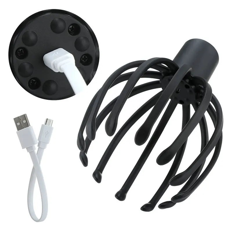 Electric Head Massager Scalp Hair Growth Head Relax Stress Relief Head Scratcher Scalp Stimulation Massage Claw Health Care