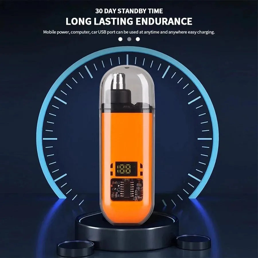 Rechargeable Nose Hair Trimmer Clipper USB Charging Dual-Edge Blades Electric Portable Men Mini Nose Hair Trimmer Face Care Kit