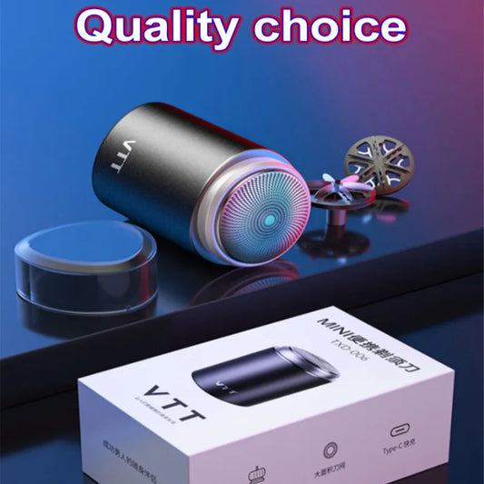 Mini Electric Shaver Portable Double Heads Quick Cleaning Type-C Rechargeable Razor Busines Travel Waterproof Small Razor Machin